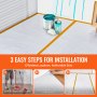 guide to installing VEVOR carpet protection film in 3 steps: clean, unroll, and seal edges.