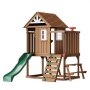 VEVOR Outdoor Wooden Playhouse Kids Garden Game Cottage with Slide Ladder Window