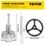 VEVOR Hydraulic Steering Outboard with Cable 3.96 m SS13713 and Steering Wheel 34.3 cm, Hydraulic Steering for Boats, Boat Accessories for Travel
