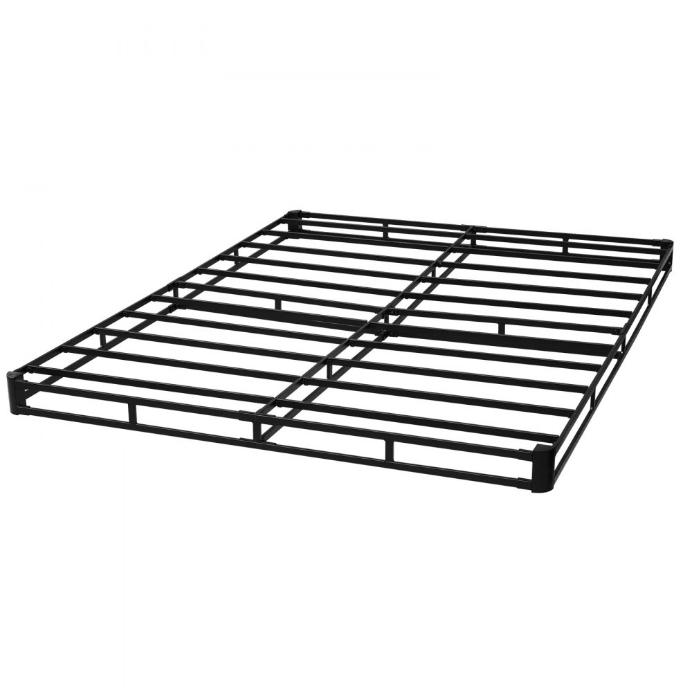 VEVOR Boxspring Bedframe (Queen Size) met Wasbare Stoffen Hoes, Metalen Frame (2010 x 1510 x 102 mm) voor Queen Size Bedden, 102 mm Matrasbovenzijde, Max. Draagvermogen 1587,57 kg, Matrasbodem