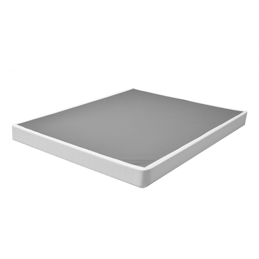 VEVOR Boxspring Bedframe (Queen Size) met Wasbare Stoffen Hoes, Metalen Frame (2010 x 1515 x 130 mm) voor Queen Size Bedden, 13 cm Matras Top, Max. Draagvermogen 1587,57 kg, Matrasbodem