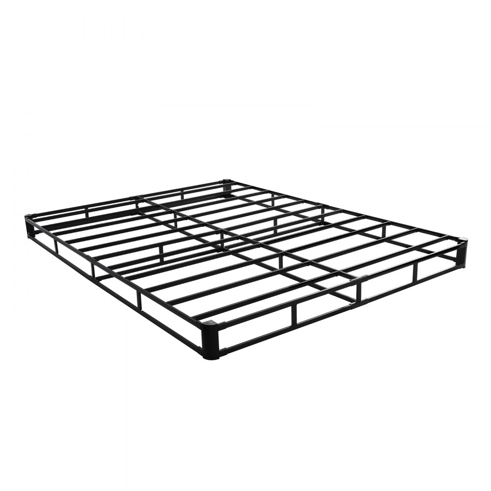 VEVOR Boxspring Queensize Bedframe met wasbare stoffen hoes, metalen frame voor queensize bedden, max. draagvermogen van 1587 kg, 2010 x 1925 x 230 mm (zonder matras)