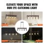 VEVOR 4-Light Kitchen Island Pendant Lights 60W Adjustable Dining Room Light E27