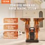 VEVOR Detachable 4-Tube Shoe Dryer with Timer and Quick Drying Black & Orange