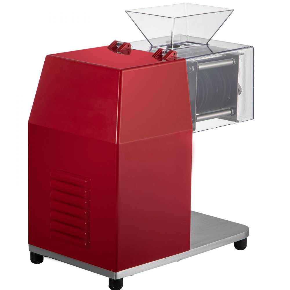 VEVOR Commercial Meat Cutting Machine, 551 Lbs/H 850W Meat Shredding Machine, 3.5mm Blade Electric Meat Cutter, Stainless Steel Restaurant Food Cutter, for Kitchen Supermarket Lamb Beef Chicken, Red