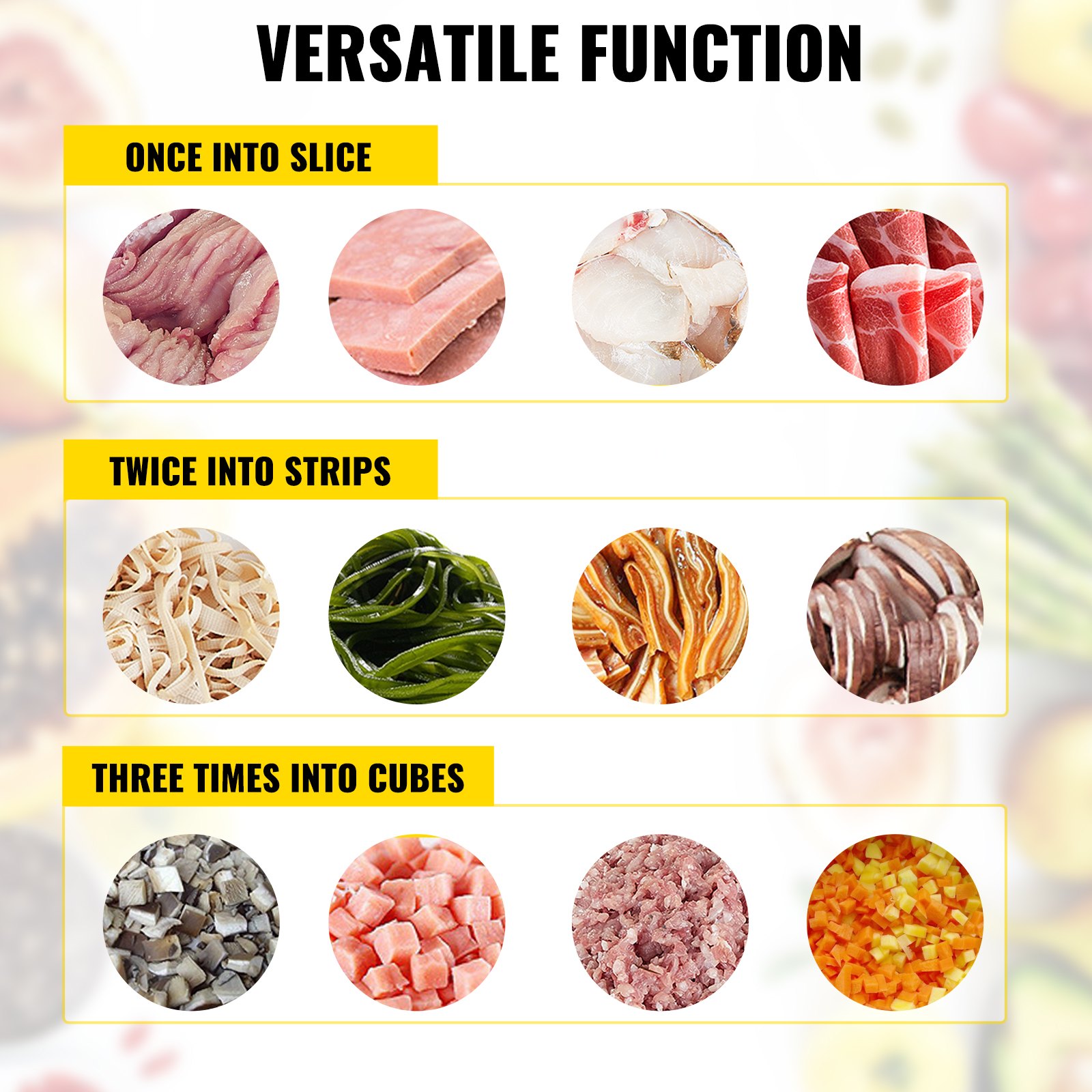 VEVOR Commercial Meat Cutting Machine, 551 Lbs/H 850W Meat Shredding Machine, 5mm Blade Electric Meat Cutter, Stainless Steel Restaurant Food Cutter, for Kitchen Supermarket Lamb Beef Chicken, Red