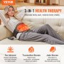 VEVOR Far Infrared Heating Pad, 10 Natural Jade & 10 Tourmaline Stone Heating Pad for Pain Relief, 103-159 ℉ Infrared Heating Belt with 3-Level Vibration Massage for Waist Lumbar Abdomen, Ideal Gift
