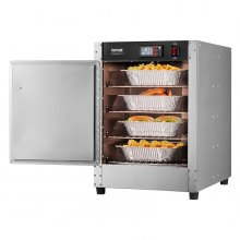 VEVOR Voedselverwarmer 4-laags snackverwarmingskast met waterbak, enkele deur