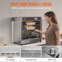 VEVOR Hot Box Voedselverwarmer Snackwarmhoudkast met 4 niveaus en waterbak