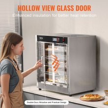 VEVOR Hot Box Voedselverwarmer 5-laags snackwarmhoudkast met waterbak