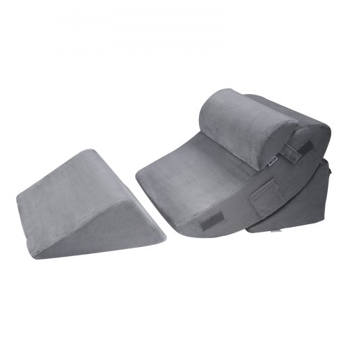 Wigkussen van Memory Foam voor Buikligging - Leeskussen voor Hoofdeinde van Bed, Bedkussen voor Zitten, Verlichting van Pijn in Rug, Nek en Benen, Perfect Kussen voor Paren met Afneembare Hoes