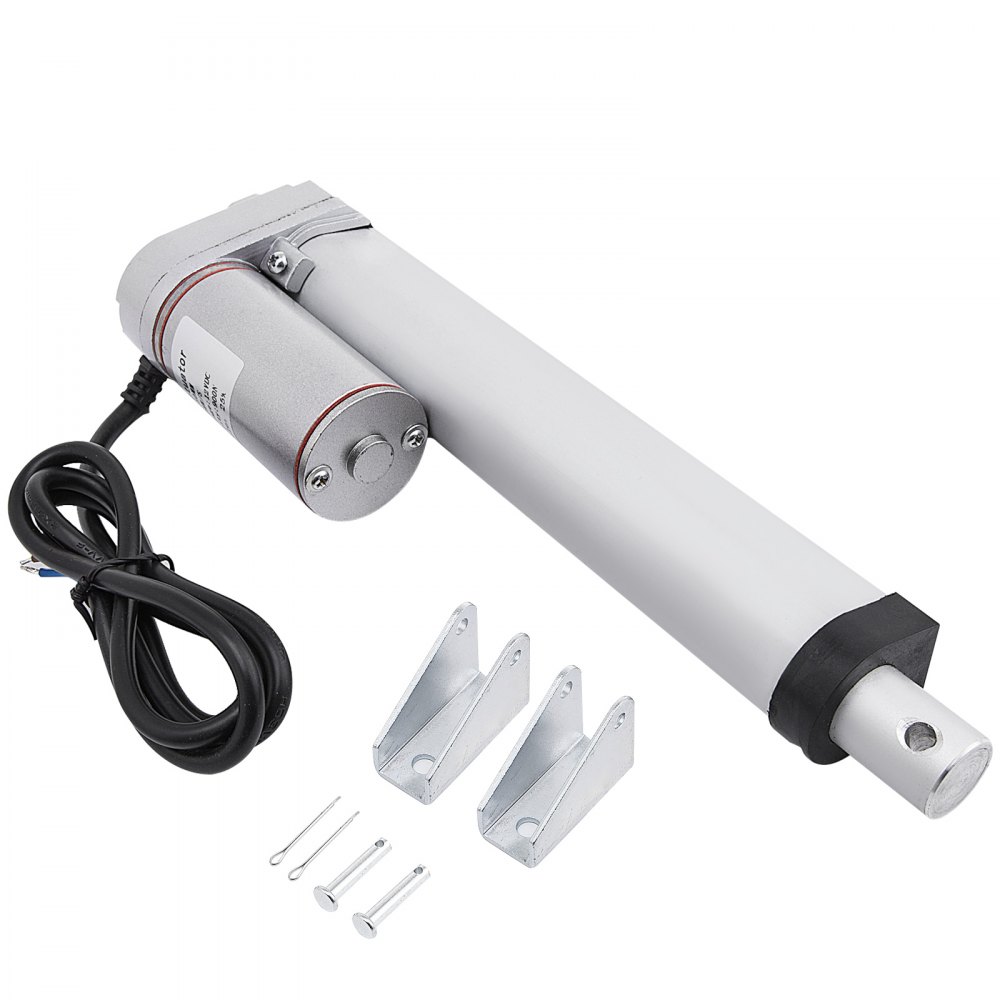 VEVOR stroke linear drive 12 V DC, linear actuator 900 N force electric linear actuator 150 mm, elevator stroke for straight, electric cylinder, spindle drive, lifting cylinder, electric motor bracket 3 A