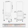 VEVOR laundry trolley commercial laundry sorter, 52 kg loadable laundry collector laundry trolley with holder, laundry separator rollable, mobile laundry sorting system laundry container laundry cabinet