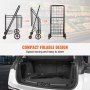 VEVOR shopping trolley shopping trolley foldable 50 kg load capacity, shopping trolley handcart multifunctional, shopping trolley foldable for laundry, groceries, camping tools, etc.