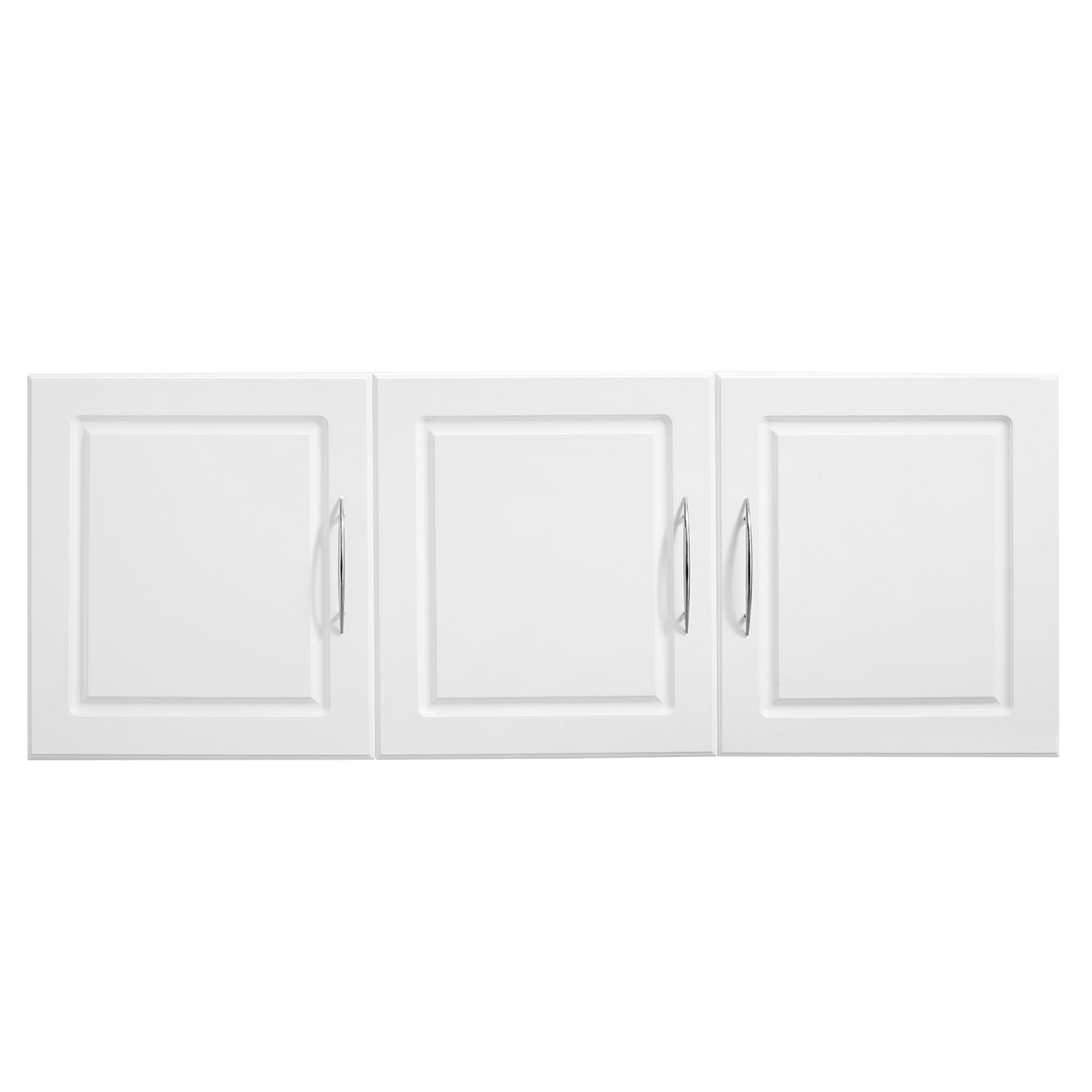 VEVOR Laundry Room Wall Cabinet, 2-Tier Wall Mounted Hanging Cabinet with Adjustable Shelf, Cupboard Storage with 3 Doors, for Kitchen, Bathroom, Laundry, 12.44 x 54 x 20.31 in (D x W x H), White