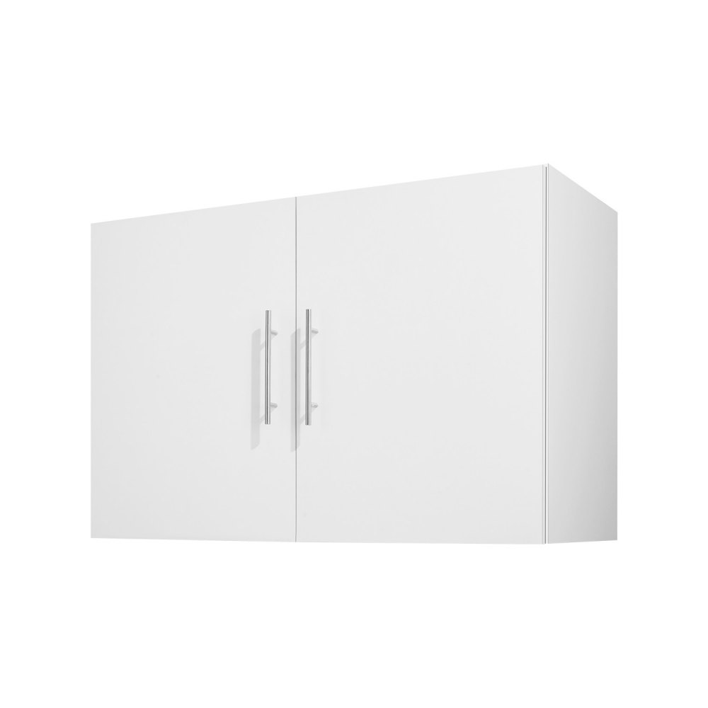 VEVOR Laundry Room Wall Cabinet, 2-Tier Wall Mounted Hanging Cabinet with 2 Doors, Cupboard Organizer with Adjustable Shelf, for Bathroom, Kitchen, Garage, Laundry, 16 x 36 x 24 in (D x W x H), White