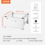 VEVOR Droogrek, 711,2 x 685,8 x 363,22 mm, Staand platform voor wasmachine en droger, Universele pasvorm, Capaciteit 299,4 kg, Robuust, Onderstel voor wasmachine