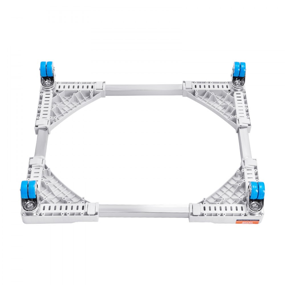 VEVOR Minikoelkaststandaard 386,1 x 386,1 x 111,76 mm, Universele droogrek, Verstelbare koelkaststandaard met soepele wielen, Wasmachinestandaard, Onderstel voor wasmachine en droger