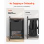 VEVOR 2 Section Laundry Sorter, Large Laundry Hamper with Metal Frame and Wooden Tabletop, Freestanding Storage Organizer Baskets with Pull-Out 600D Oxford Cloth Bags for Dirty Clothes, Bathroom