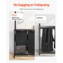 VEVOR 3 Tiers Laundry Sorter with Rack, Tall Laundry Hamper with Shelves and Drawers, 2 Section Freestanding Hanging Rack Storage with 600D Oxford Cloth Bags and Ladder Shelves for Dirty Clothes