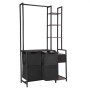 VEVOR 3 Tiers Laundry Sorter with Rack, Tall Laundry Hamper with Shelves and Drawers, 2 Section Freestanding Hanging Rack Storage with 600D Oxford Cloth Bags and Ladder Shelves for Dirty Clothes