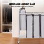VEVOR 4-part laundry trolley, commercial laundry sorter, 20 kg loadable laundry collector, laundry trolley, laundry separator, mobile laundry sorting system, laundry bin, laundry cabinet