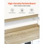 VEVOR Washer Dryer Countertop with 2-Tier Shelf, 54" x 27" Wooden Washer and Dryer Countertop with Anti-Slip Pads, Water-Resistant Laundry Topper Cover for Laundry Room Organization and Storage, Oak