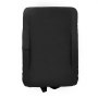 black VEVOR stadium seat with padded cushioning and side pocket, offering comfort and support.