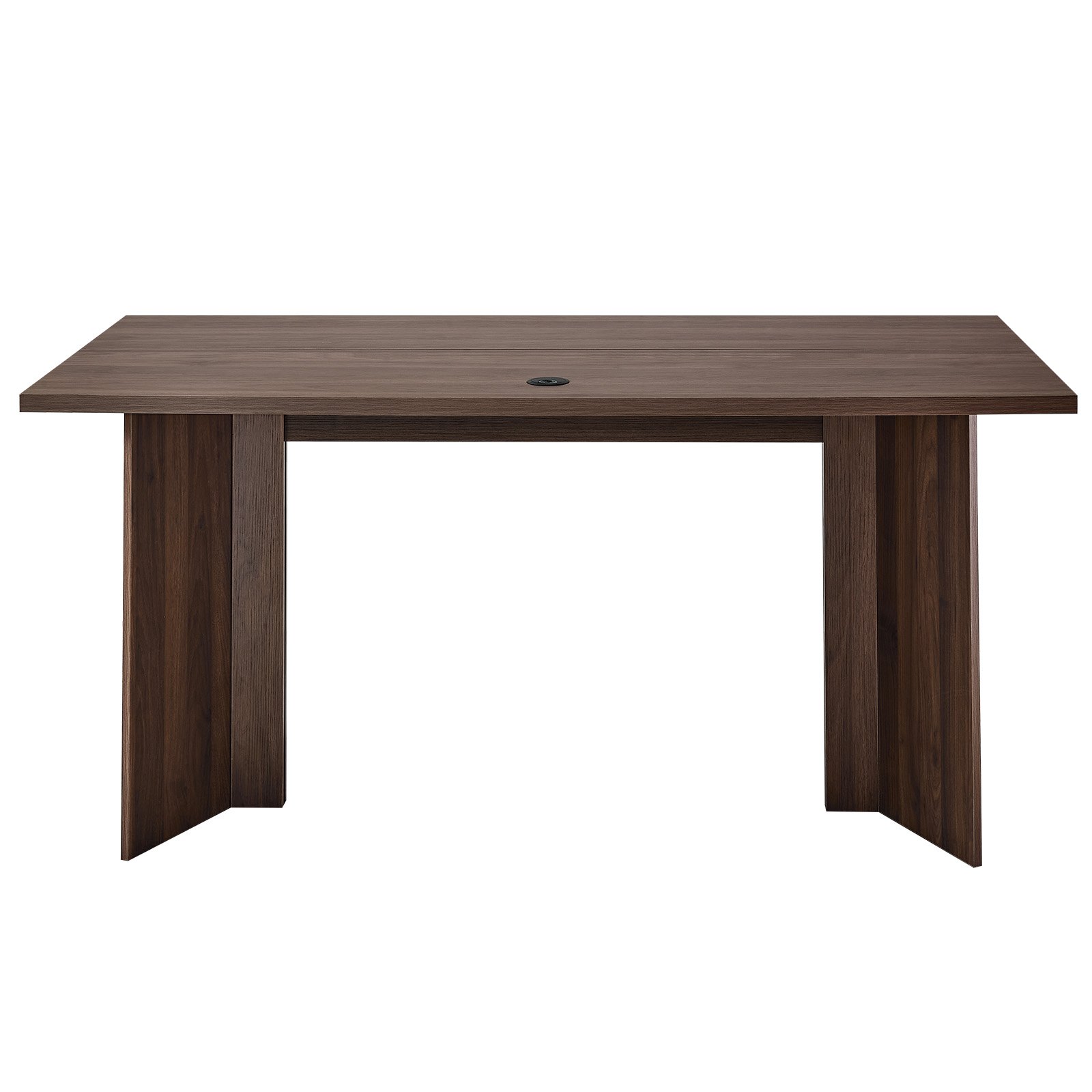 VEVOR directiebureau (160 cm lang), modern bureau met kabeldoorvoeropening, honingraat- en spaanplaatconstructie, draagvermogen van 113,4 kg, computerbureau voor werk, studie en schrijven, bruin en zwart