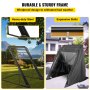 VEVOR Waterdichte Motorhoes Zwarte Motorfietshoes 270x105x160 cm Scooterhoes Gemaakt van Scheurvast 600D Oxford-materiaal met Duurzame Stalen Beugel, Gewichtstas en Codeslot voor Gebruik Buitenshuis