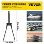 VEVOR Lower Bearing Carrier Puller, Compatible with Yamaha, Johnson, Evinrude, Honda, Mercury, Heavy Duty Steel Marine Lower Bearing Puller with Adjustable Arms, Works to Remove