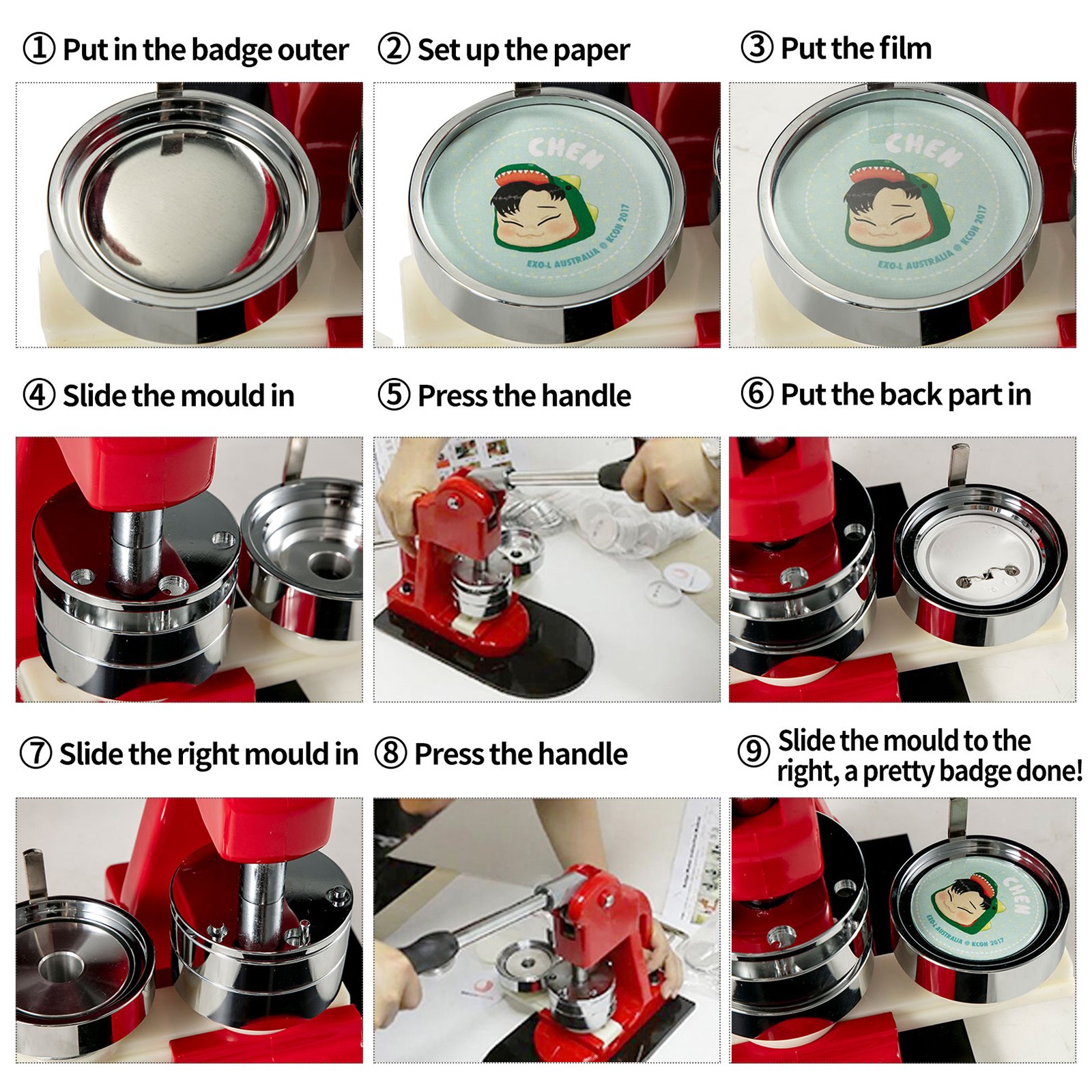 Vevor Diy Blanco Pin Badge Knop Badge Onderdelen Badge Making Kit 32 Mm 500-sets