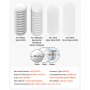 VEVOR koelkastmagneten, set van 50 stuks, 25 mm, accessoires voor knoopmachine, met magnetische achterkant, metalen behuizing, transparante mylarvellen en ronde blanco papiertjes, decoratieve magneten voor doe-het-zelfprojecten.