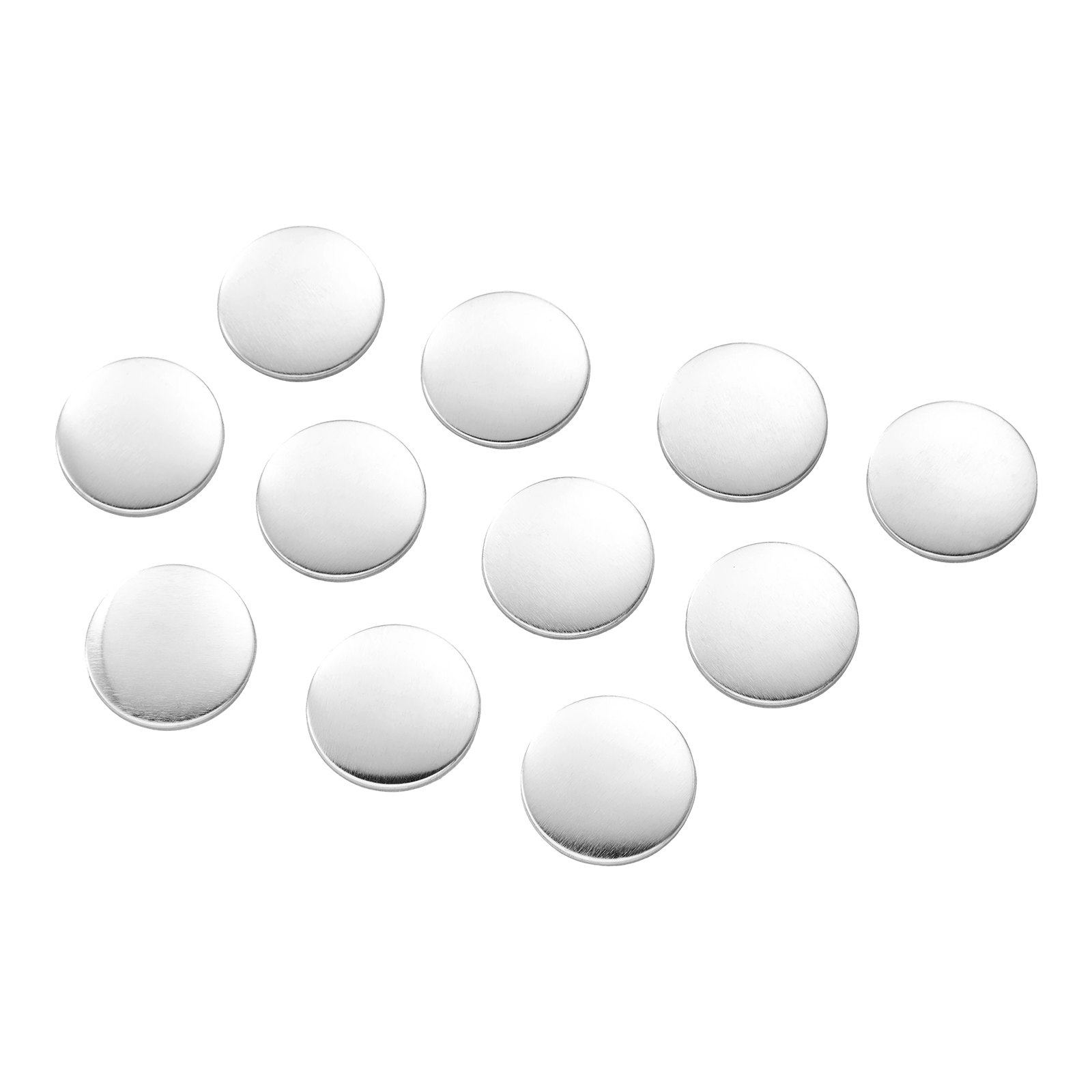 VEVOR koelkastmagneten, set van 50 stuks, 25 mm, accessoires voor knoopmachine, met magnetische achterkant, metalen behuizing, transparante mylarvellen en ronde blanco papiertjes, decoratieve magneten voor doe-het-zelfprojecten.