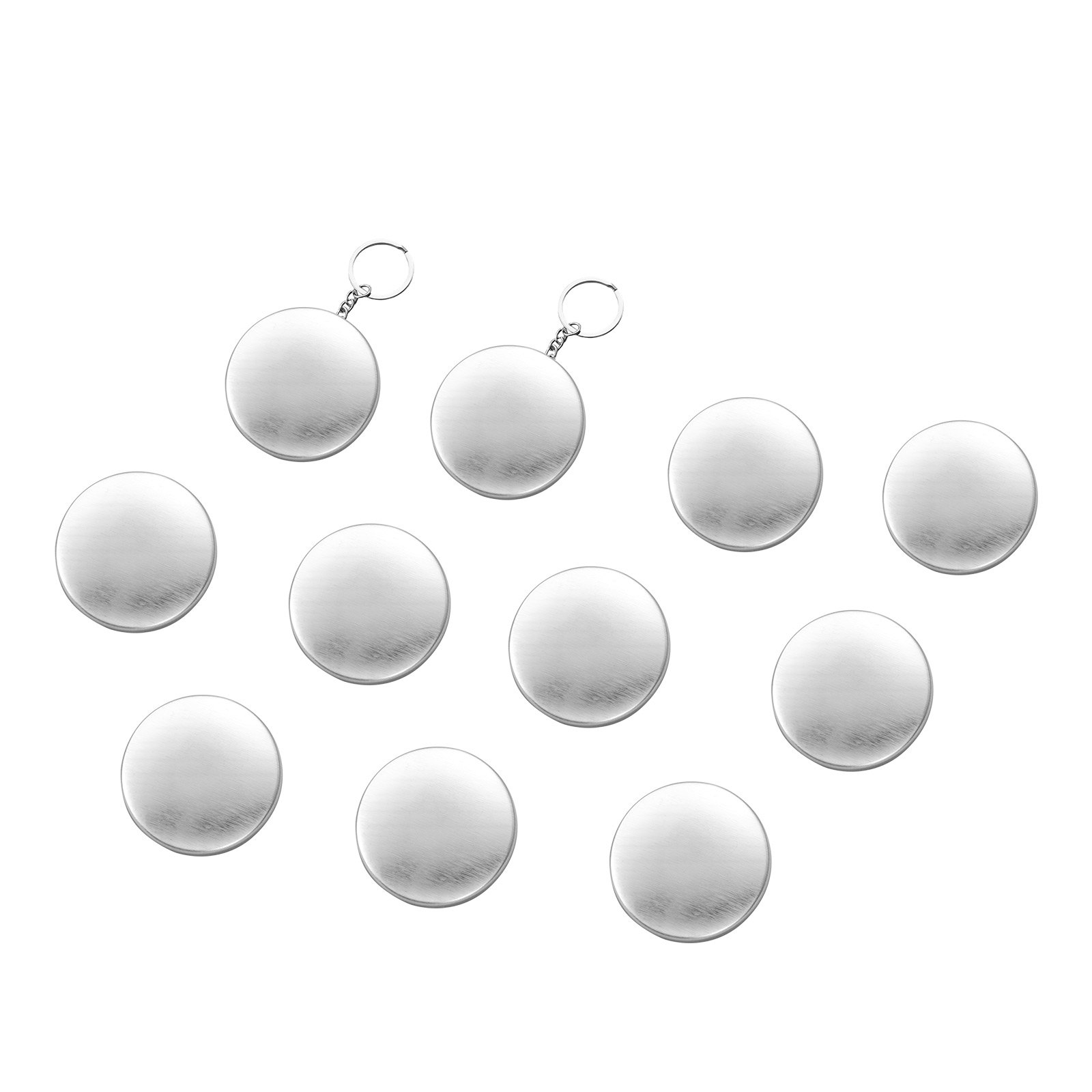 VEVOR Button Machine Accessoires 50-delige set 58 mm, koelkastmagneten, flesopener & sleutelhangers, transparante mylarvellen & ronde blanco vellen voor doe-het-zelfprojecten