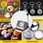 VEVOR Graphic Punch Die Cutter 3"/75mm Round Punch Die Cutter Cast Iron Manual Graphic Punch Press Button Badge Maker 0.05"/1.5mm Cut Thickness Graphic Die Cutter with Steel Blade for Card Badge Makin