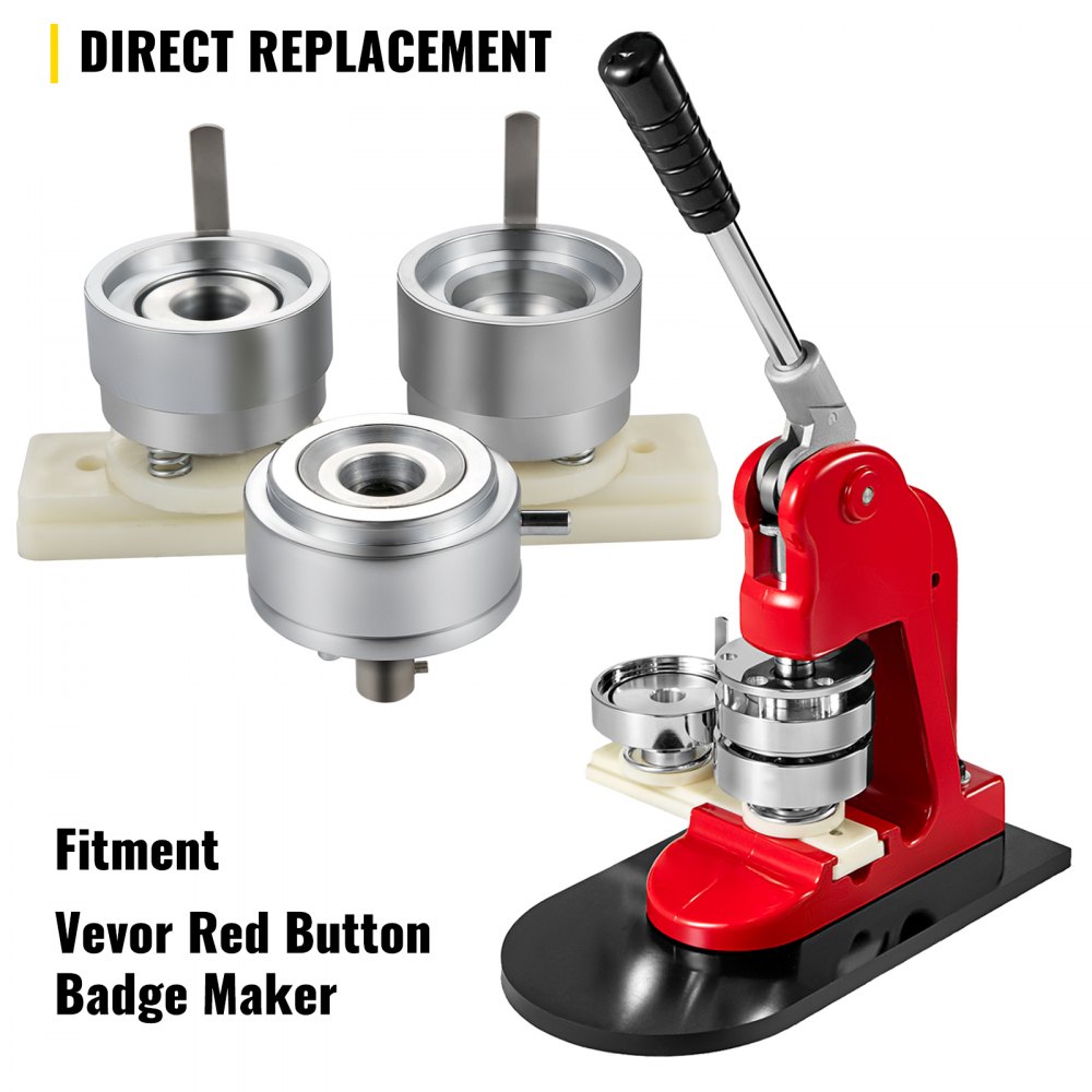 VEVOR Knopenmachine Badge Ponsen Sterven 32 mm Aluminium Diy Badge Schimmel Abs Kunststof Schuifrail Button Maken Machine Accessoires