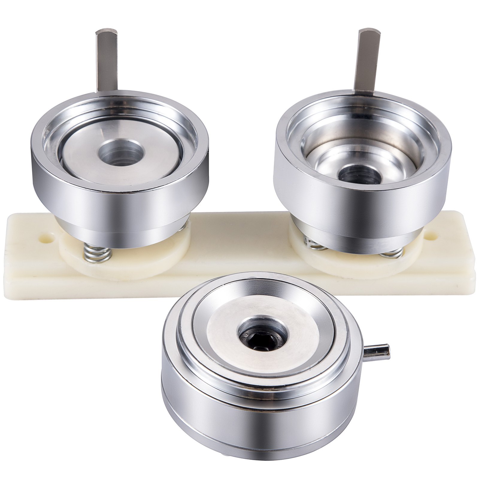 VEVOR Badge Punching Die 1-3/4 inch/44mm Round Punching Die with ABS Slide Button Die Carbon Steel Badge Maker Part Aluminum Alloy Core Compatible with Button Maker Making Machine for DIY Logo Badges