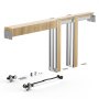 VEVOR Pocket Door Frame Kit, for 610-762mm Wide 2032mm High Door, Pocket Door Kit with Two-Way Soft Close Mechanism, Slide Smoothly Quietly, Easy to Install, Wood and Galvanized Steel, for Living Room