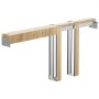 VEVOR Schuifdeurkozijnset voor deuren van 610-762 mm breed en 2032 mm hoog, schuifdeursysteemset van gegalvaniseerd staal en hout met tweeweg soft-closemechanisme en soepele glijding, voor woonkamer