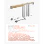 VEVOR Schuifdeurkozijnset voor deuren van 610–914 mm breed en 2134 mm hoog, schuifdeurset van gegalvaniseerd staal met tweeweg soft-closemechanisme en soepele glijding, voor woonkamer, badkamer