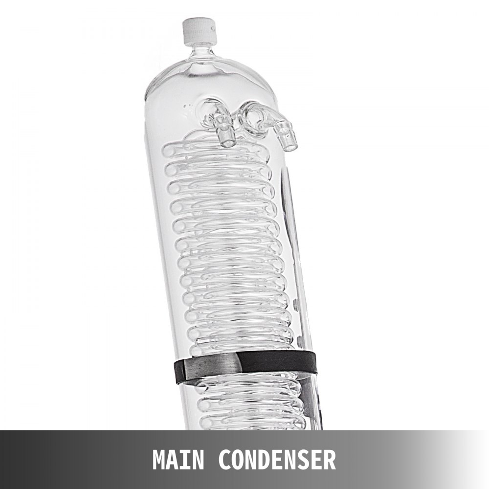 VEVOR 5L Roterende Verdamperset 40W Roterende Verdamper Laboratoriumapparatuur 12cm Roterende Verdamper Laboratoriumapparatuur Verwarmingswaterbad