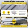 VEVOR Waterproof Boat Cover, 17'-19' Trailerable Boat Cover, Beam Width up to 102" v Hull Cover Heavy Duty 600D Marine Grade Polyester Mooring Cover for Fits V-Hull Boat with 5 Tightening Straps