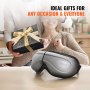 VEVOR Eye Massager with Heat, Heated Eye Massage Mask with 5 Modes and Bluetooth Music, 180° Foldable Eye Care Massager for Migraines, Eye Strain, Dark Circles, Ideal Gift for Mom/Dad, Gray