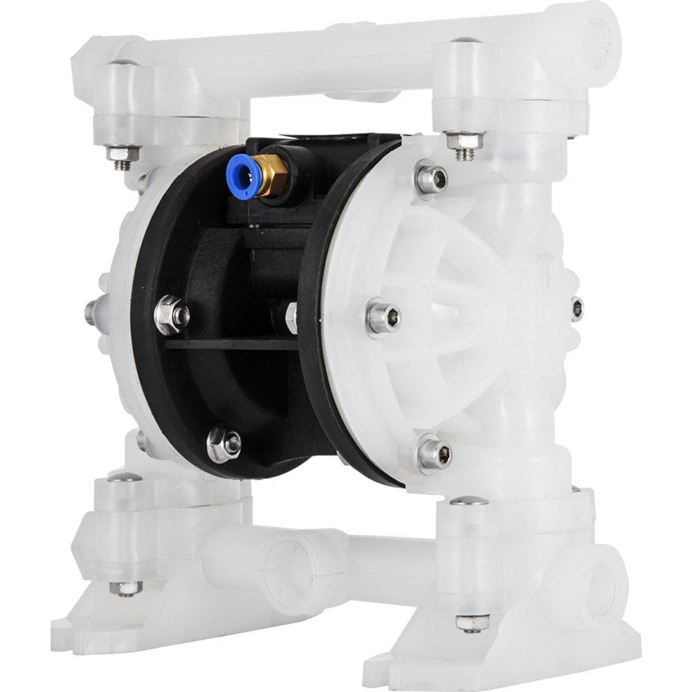 VEVOR Air Double Diaphragm Pump 7GPM 100PSI Polypropylene Diaphragm Water Pump with 1/2 in Inlet & Outlet Ports Air Pump Diaphragm 226.4ft Max Head Air-operated Diaphragm Pump with Sealed Ball Valve