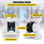 VEVOR Air Double Diaphragm Pump 7GPM 100PSI Polypropylene Diaphragm Water Pump with 1/2 in Inlet & Outlet Ports Air Pump Diaphragm 226.4ft Max Head Air-operated Diaphragm Pump with Sealed Ball Valve
