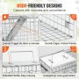 VEVOR Marter Trap 610x203x203mm Live Trap Gegalvaniseerde ijzerdraad Konijnenval Dierenval Draadval Box Trap Universele Vangkooi voor Wasberen Katten Eekhoorns Eekhoorns