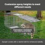 VEVOR Live Animal Cage Trap, 31" x 10" x 12" Humane Cat Trap Galvanized Iron, Folding Animal Trap with Handle for Rabbits, Stray Cats, Squirrels, Raccoons, Groundhogs and Opossums