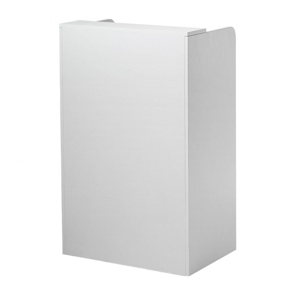 VEVOR Reception Desk, 60 cm Rectangular Front Counter Table, Modern Office Reception Desk with Drawer, Small Minimalist Retail Counter Table for Checkout, Lobby, Beauty Salon and Office, White