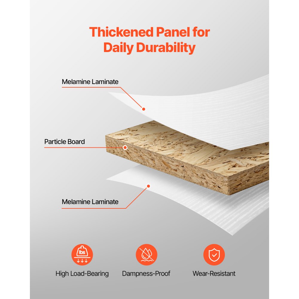 VEVOR Reception Desk, 127.5cm Rectangular Front Counter Table, Modern Office Reception Desk with Light Strip, 3 Drawers & Storage Cabinets, Retail Counter Table for Checkout, Lobby, Salon, Office